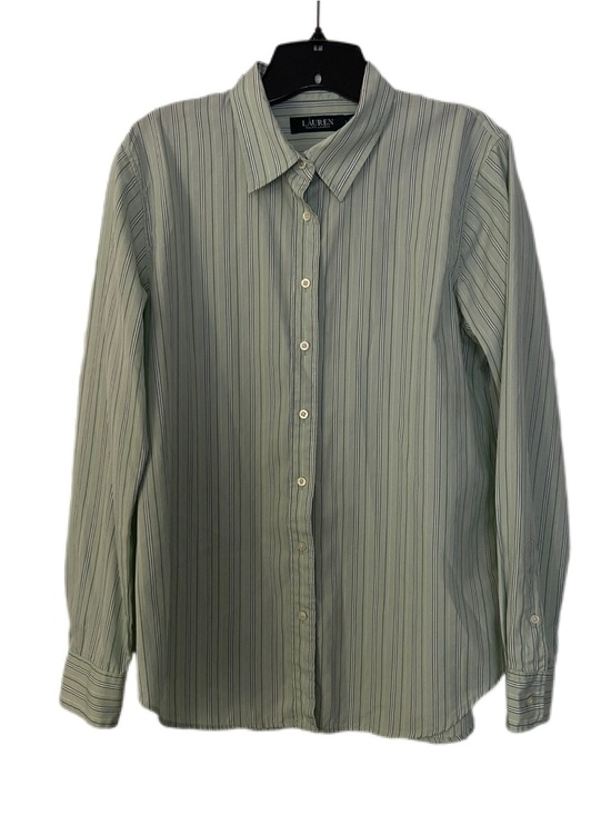 Ralph Lauren Tops - Ralph Lauren Light Green Striped Button Down Shirt Size Large